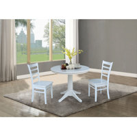 Deriya Extendable Solid Wood Dining Set by August Grove
