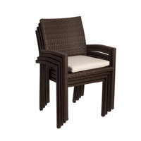 Alyisa Patio Dining Armchair with Cushion by Lark Manor