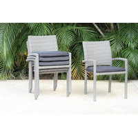 Alyisa Patio Dining Armchair with Cushion by Lark Manor