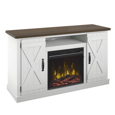 Lorraine TV Stand for TVs up to 55" with Electric Fireplace Included by Three Posts
