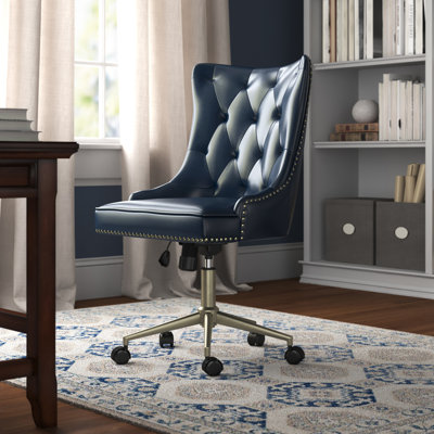 Luken Swivel Task Chair With Nailhead Trim