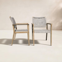 Carson Eucalyptus and Rope Outdoor Dining Armchair by Birch Lane