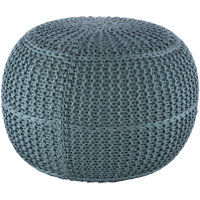 Borger 20" Round Pouf Ottoman by Dakota Fields