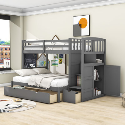 Blassingame Kanode Twin Over Full/Twin 3 Drawer Standard Bunk Bed with Shelves by Viv + Rae™ by Viv + Rae