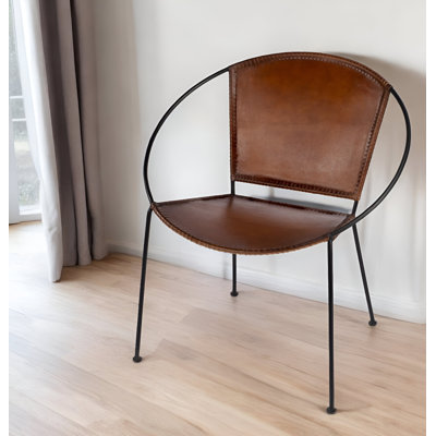 Torkom 31" Faux Leather Side Chair by 17 Stories