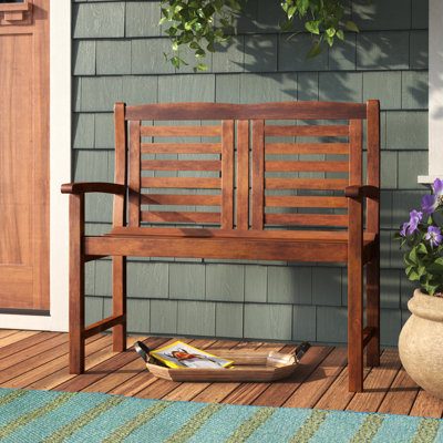 Ponce Traditional Outdoor Wooden Garden Bench by Andover Mills