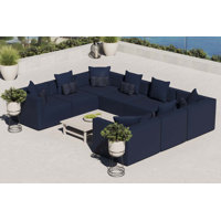 Saybrook Outdoor Patio Upholstered 8-Piece Sectional Sofa by Modway