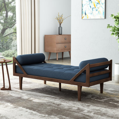 Tufted Armless Chaise Lounge by George Oliver