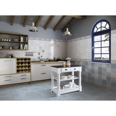 Kitchen Island with Manufacturer Wood Top by Rosalind Wheeler