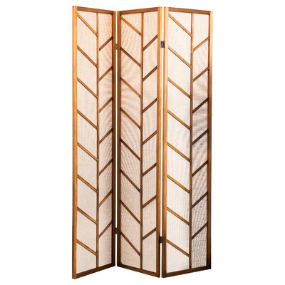 Hackler 52" W x 70.25" H 3 - Panel Solid Wood Folding Room Divider by Laurel Foundry Modern Farmhouse