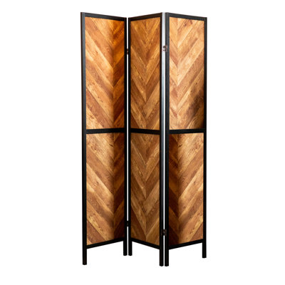 Herringbone Panel Folding Room Divider by Foundry Select