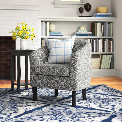 Munson 26.77" Wide Linen/Polyester Upholstered Barrel Chair by Andover Mills