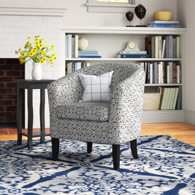 Munson 26.77" Wide Linen/Polyester Upholstered Barrel Chair by Andover Mills