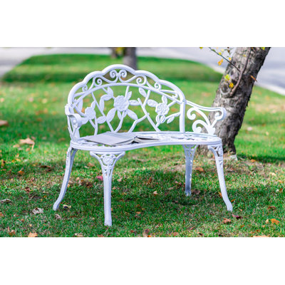Shatley Metal Rose Garden Bench by August Grove