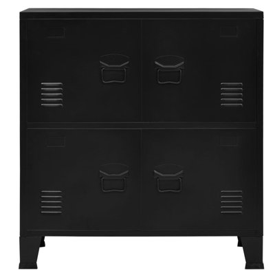 Melike vidaXL Storage Chest, Metal Storage Cabinet, Metal Handle by 17 Stories