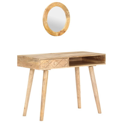 Dressing Table 39.4" x 19.7" x 29.9" Solid Mango Wood by Union Rustic