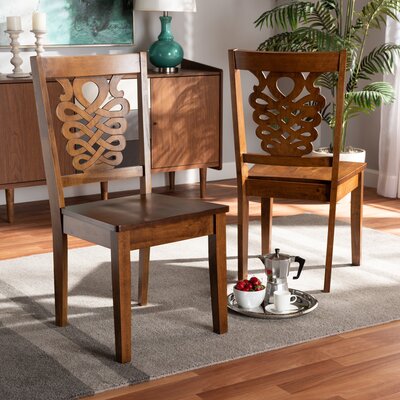 Leesburg Solid Wood Queen Anne Back Side Chair by Red Barrel Studio