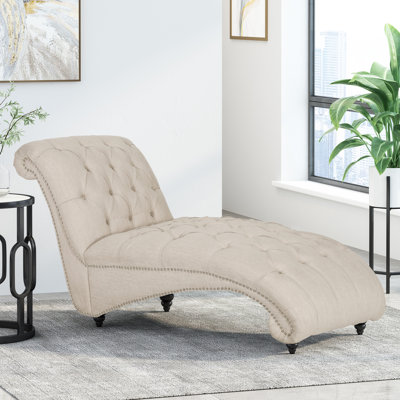 Tufted Armless Chaise Lounge by Charlton Home