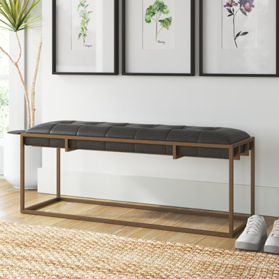 Jazelle Leather Bench by Joss & Main