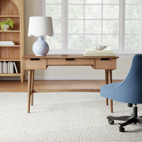 Tobago 51" Desk with Cane Drawer Fronts by Kelly Clarkson Home