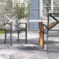 Jason Stacking Patio Dining Armchair with Cushion by Kelly Clarkson Home