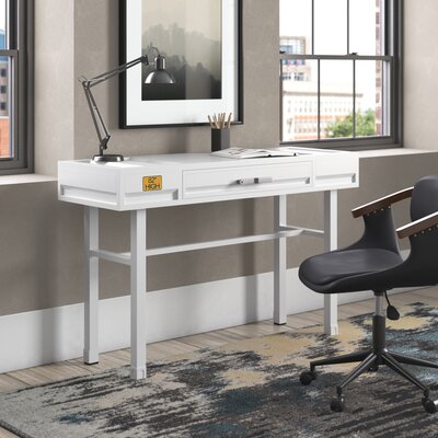 Egon Cargo metal rectangular Vanity Desk with 1 drawer storage, Industry Style by Beachcrest Home
