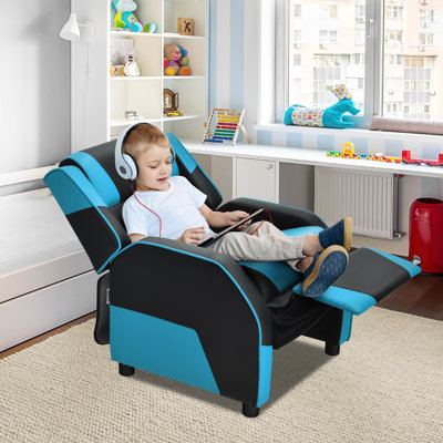 Armas 24" Wide Leather Match Manual Standard Recliner by Isabelle & Max