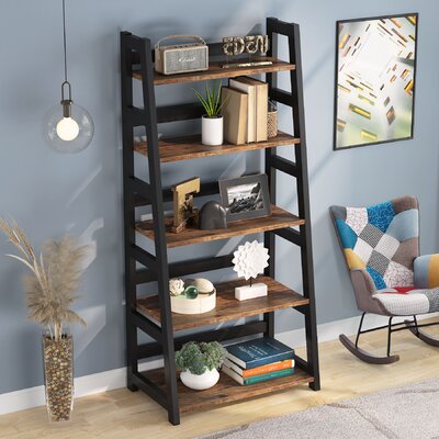 56.49" H x 23.62" W Steel Ladder Bookcase