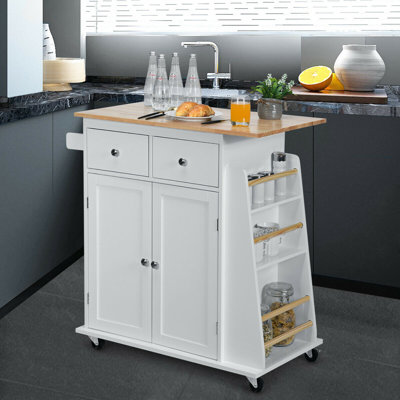 Dyako Rolling Kitchen Island by Red Barrel Studio