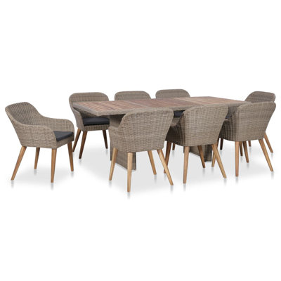 Minerville Rectangular 8 - Person Dining Set with Cushions