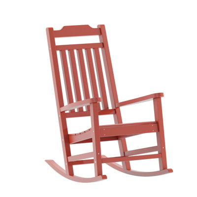 Neufmann Outdoor Patio All-Weather Poly Resin Wood Rocking Chair by August Grove