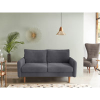 Morrone 57.8" Velvet Round Arm Loveseat