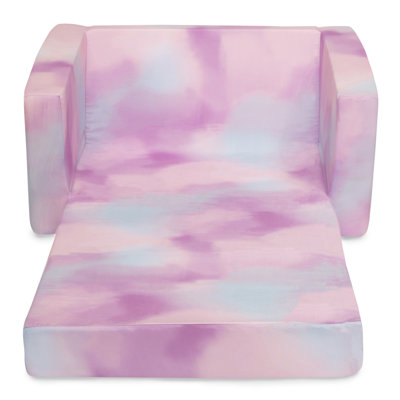 Cozee  Tie-Dye Polyester Twill 2-in-1 Convertible Sofa to Lounger by Delta Children