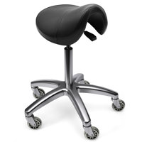 Adjustable Height Ergonomic Lab Stool Saddle Stool with Heavy-duty Wheels by Inbox Zero