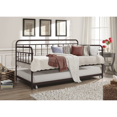 Leatherman Twin Daybed with Trundle by Three Posts
