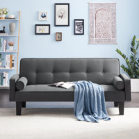 Fulwood Twin 72" Wide Cushion Back Convertible Sofa by Latitude Run
