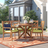 Kashmira Outdoor 5 Piece Dining Set with Cushions by Gracie Oaks
