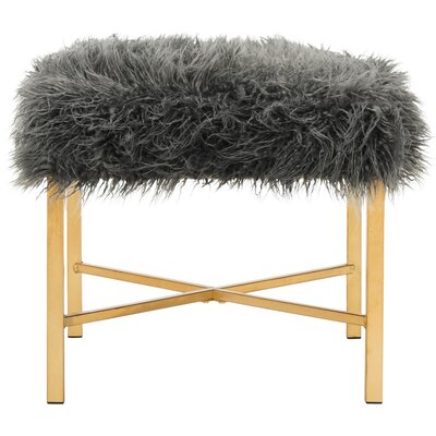 Hamazasb Metal Accent Stool by Everly Quinn
