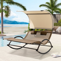 Gloversville 63.7" Long Double Outdoor Chaise Lounges