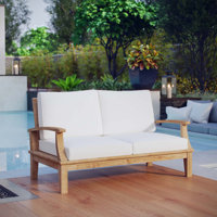 Modway Pier Outdoor Patio Teak Loveseat by Modway