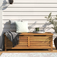 Anjenette 78.87 Gallon Water Resistant Acacia Solid Wood Deck Box by Beachcrest Home