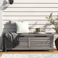 Anjenette 78.87 Gallon Water Resistant Acacia Solid Wood Deck Box by Beachcrest Home