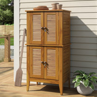 Anjenette 195.05 Gallons Solid Wood Cabinet by Beachcrest Home