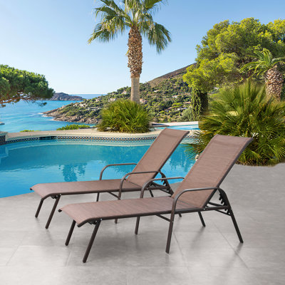 Gland Outdoor Metal Chaise Lounge