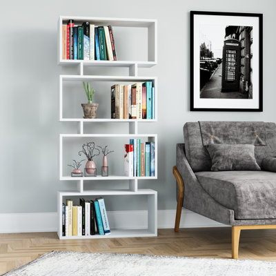 Barzykin 63.4" H x 28.35" W Geometric Bookcase by Wade Logan