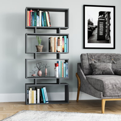 Barzykin 63.4" H x 28.35" W Geometric Bookcase
