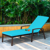 Bridgitt 76" Long Reclining Single Chaise with Cushions by Winston Porter
