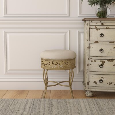 Kaye Metal Vanity Stool by Astoria Grand