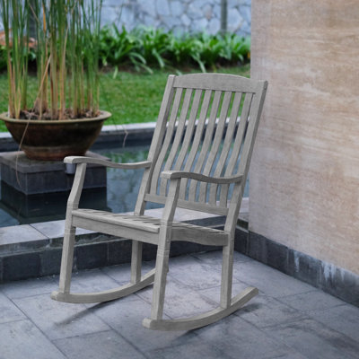 Adina Teak Outdoor Rocking Chair by Birch Lane