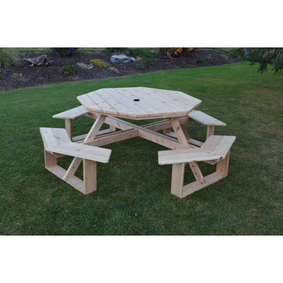 Sirna Octagonal 8 - Person 98" Long Picnic Table